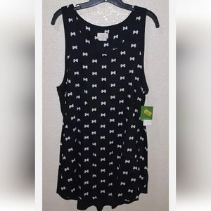 NWT! Kate Spade New York Mini Chemise Black With Bows XL